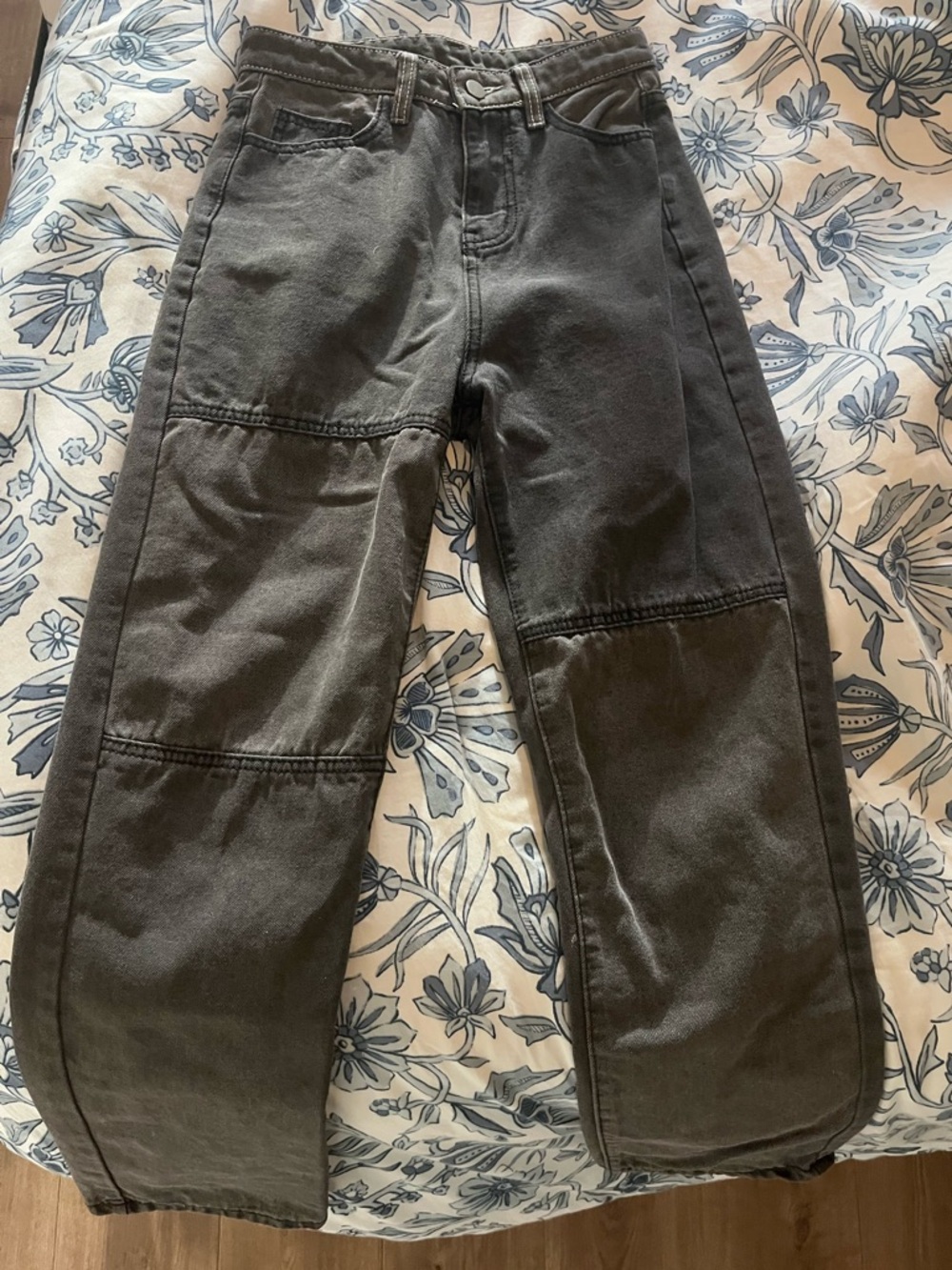 Women's Black/Gray Patchwork Pants